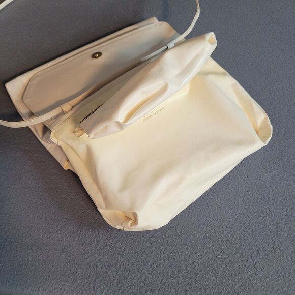 Vintage Antonio Scepi Purse White Leather Black Snakeskin Crossbody/Clutch Italy - Picture 8 of 12